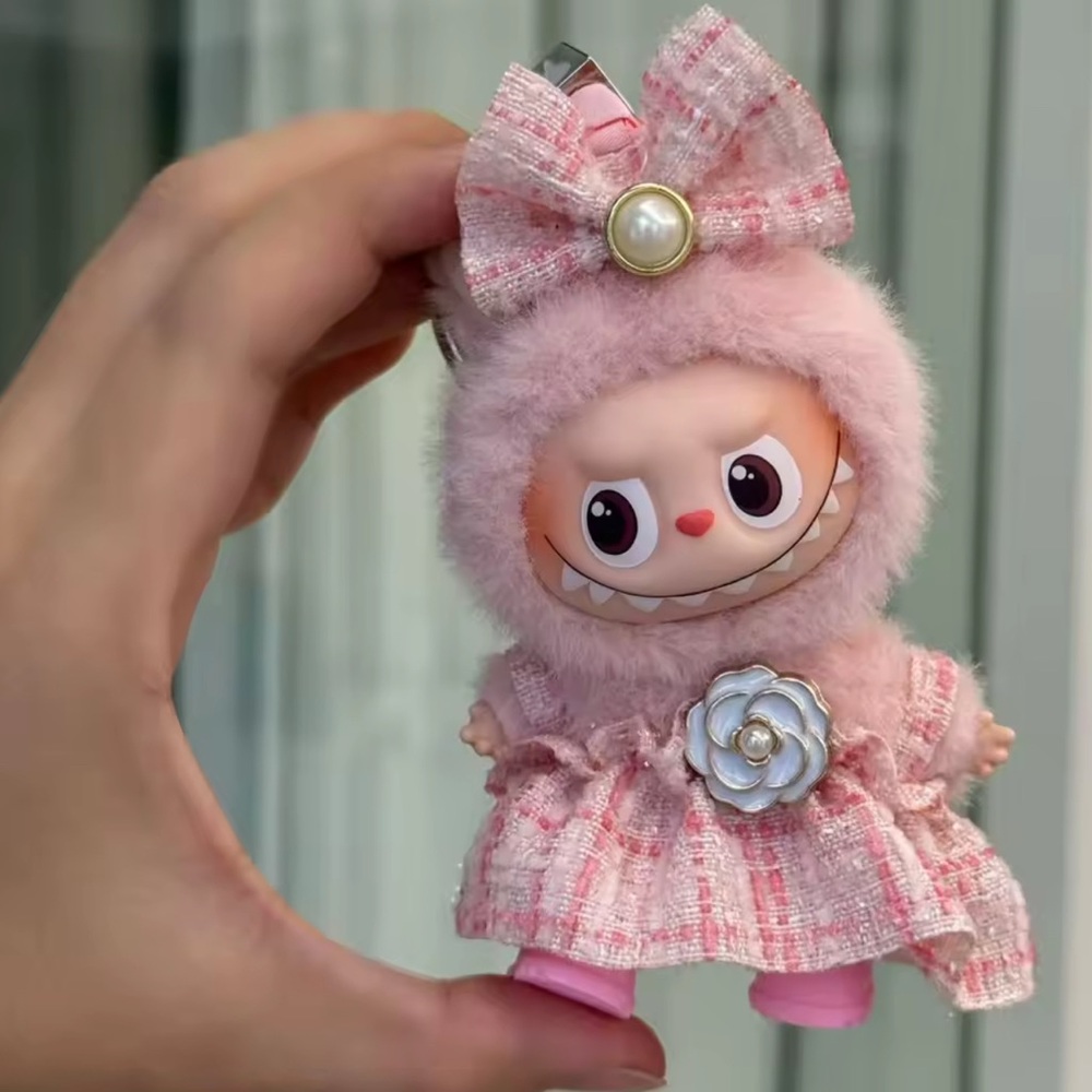 Cute pink outfit for Mini Labubu 4.0 Pin for Love
